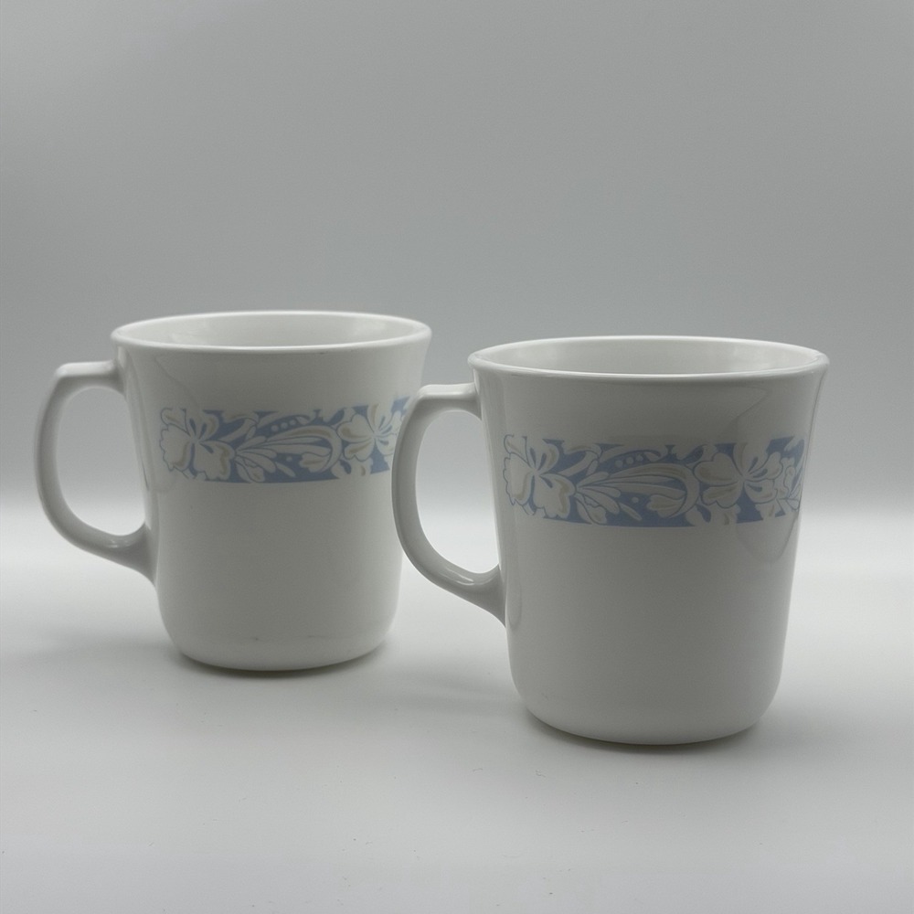Vintage Corelle Corning Ware Sea And Sand Coffee Mugs Cups Set Of 2